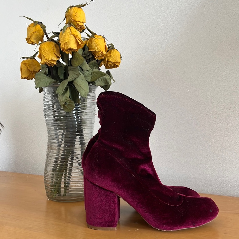 Velvet Sock Boots
